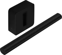 SONOS ARC Black + Sonos GEN3 czarny subwoofer bezprzewodowy Zestaw Dźwięk 3D dzięki Dolby Atmos Inteligentny soundbar klasy premium
